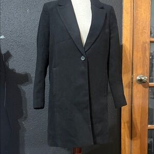 Forever 21 Black Single-Button Trench Coat